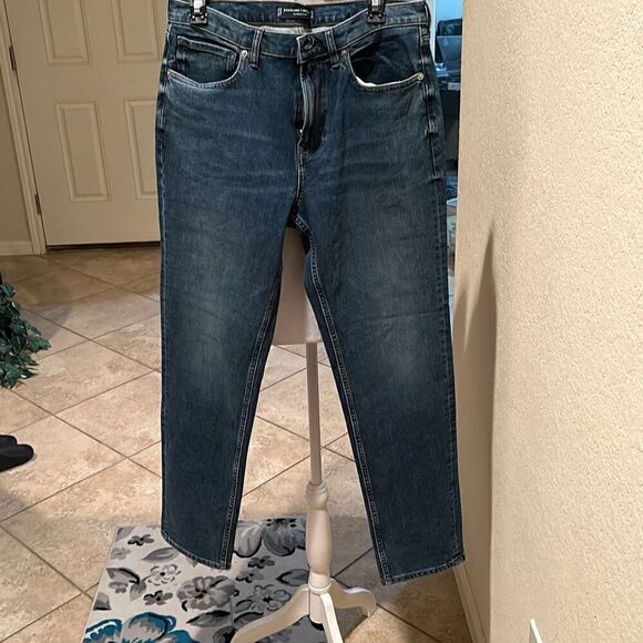 Everlane Men's 31x30 Tapered Straight Leg Jeans Medium Wash Distressed Denim New - Picture 1 of 7